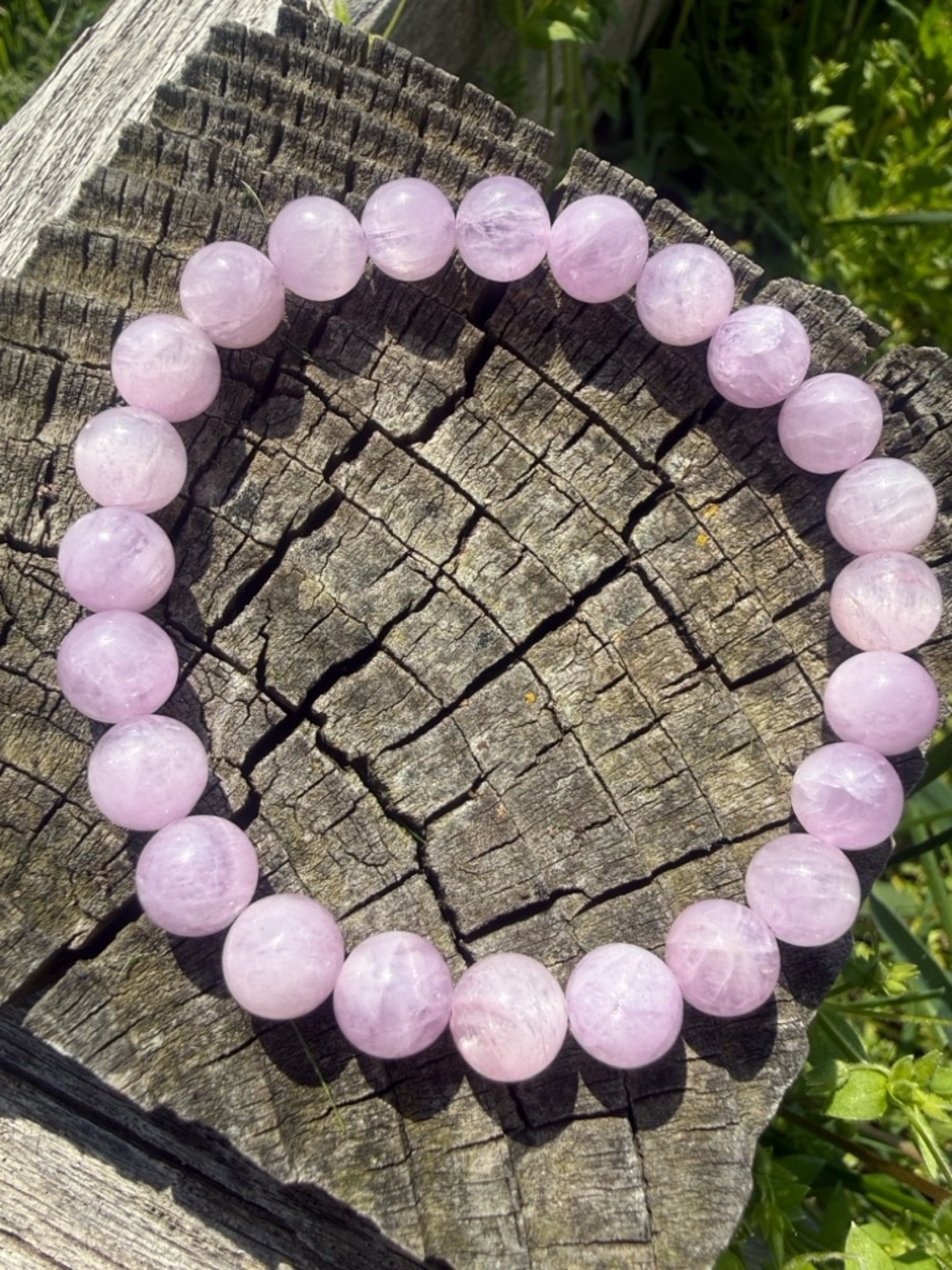 Kunzite High Quality Lavender Pink Gemstone Stretch Bracelet